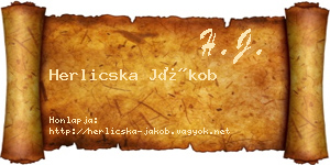 Herlicska Jákob névjegykártya
